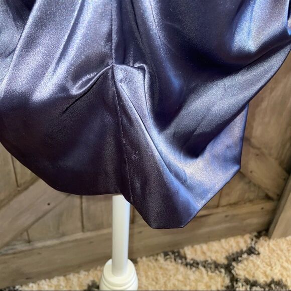 Bee Darlin Cocktail Party Ruched Bodycon Satin Sequin Dress - Picture 5 of 6